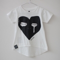 Bandit Kids Crying Heart Scoop Back Tee Cream